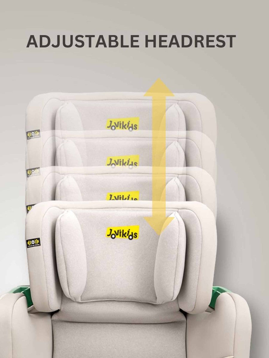 JoviKids Rober+ Folding i-Size Booster Car Seat (3–12 Years) Milkstone