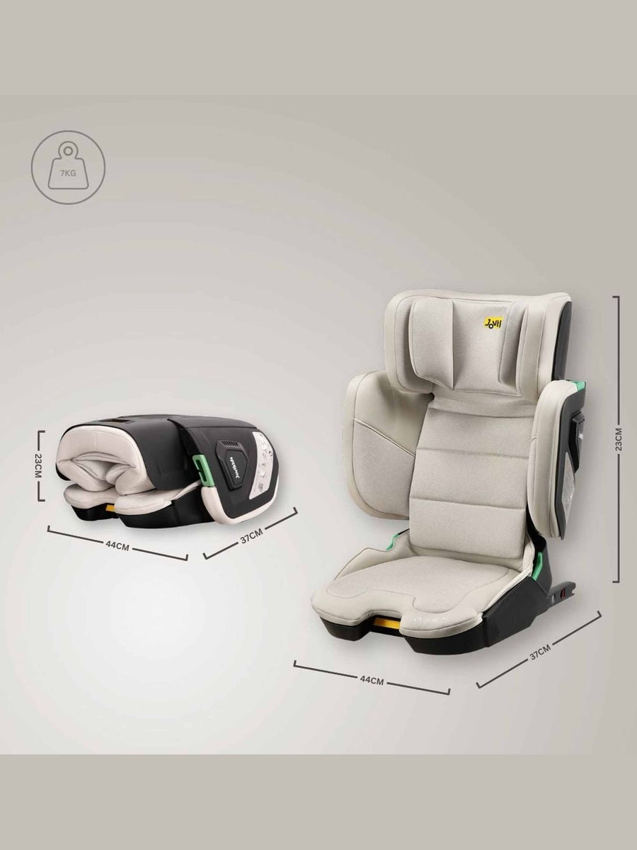 JoviKids Rober+ Folding i-Size Booster Car Seat (3–12 Years) Milkstone