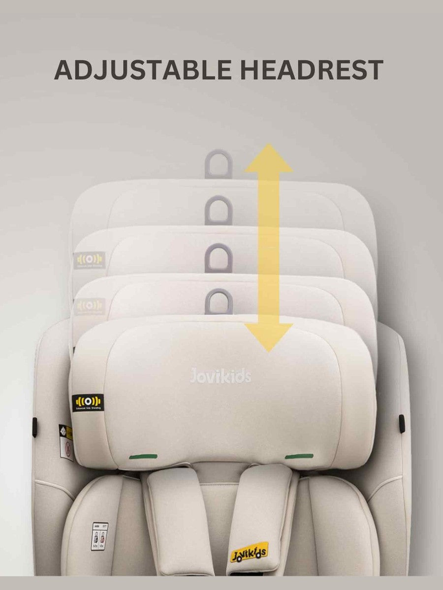 Jovikids CICI TT i-Size Child Seat 76–150cm - Milkstone