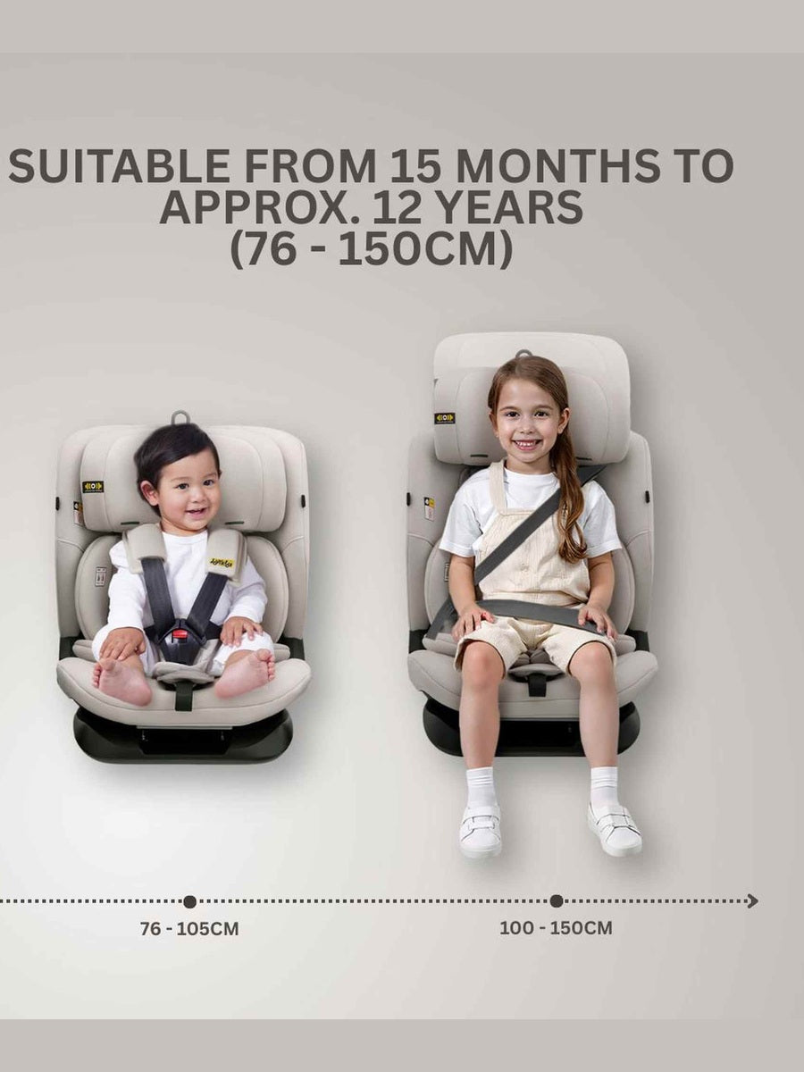 Jovikids CICI TT i-Size Child Seat 76–150cm - Milkstone