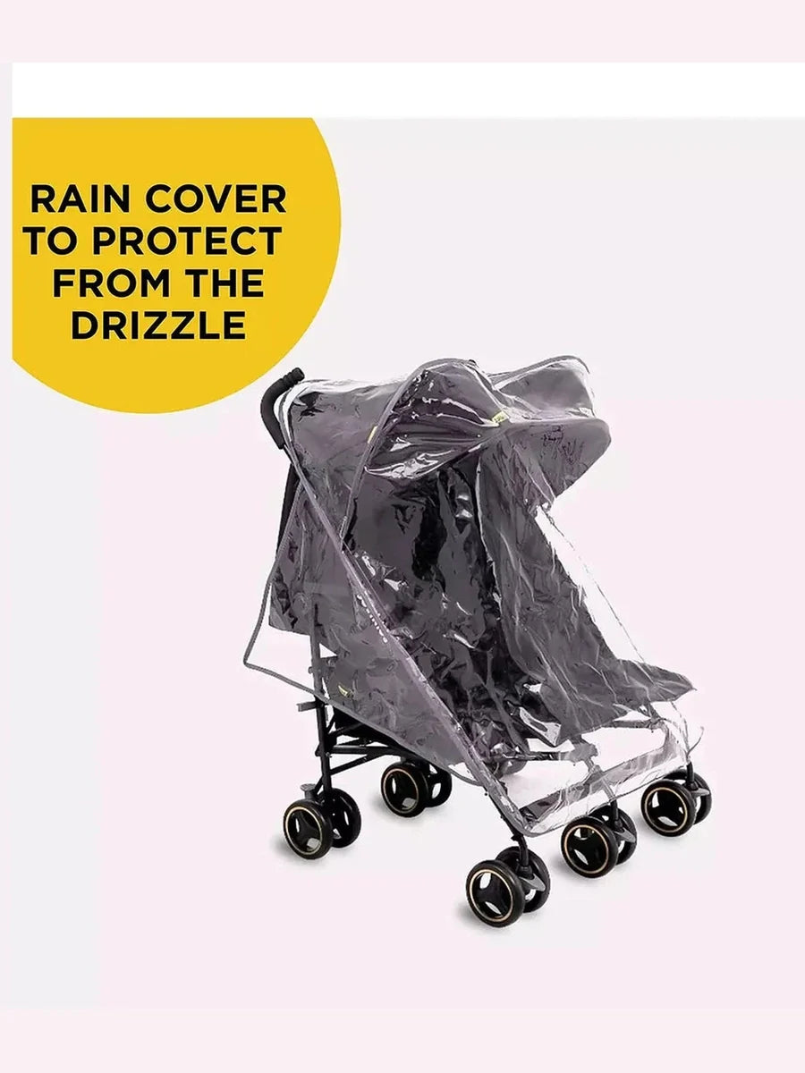 Jovikids Ezra Twin Umbrella Folding Stroller - Shadow Black