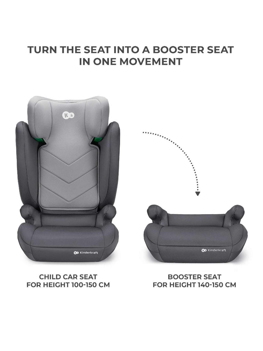 Kinderkraft I-Spark Group 2/3 R129 i-Size Car Seat - Grey