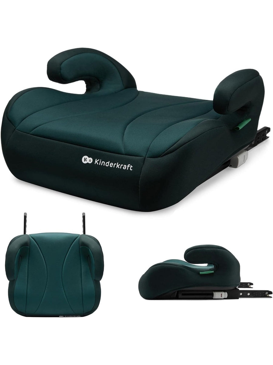 Kinderkraft I-boost Car Seat, I-size, 135-150cm, Baby Seat, Booster Seat Green