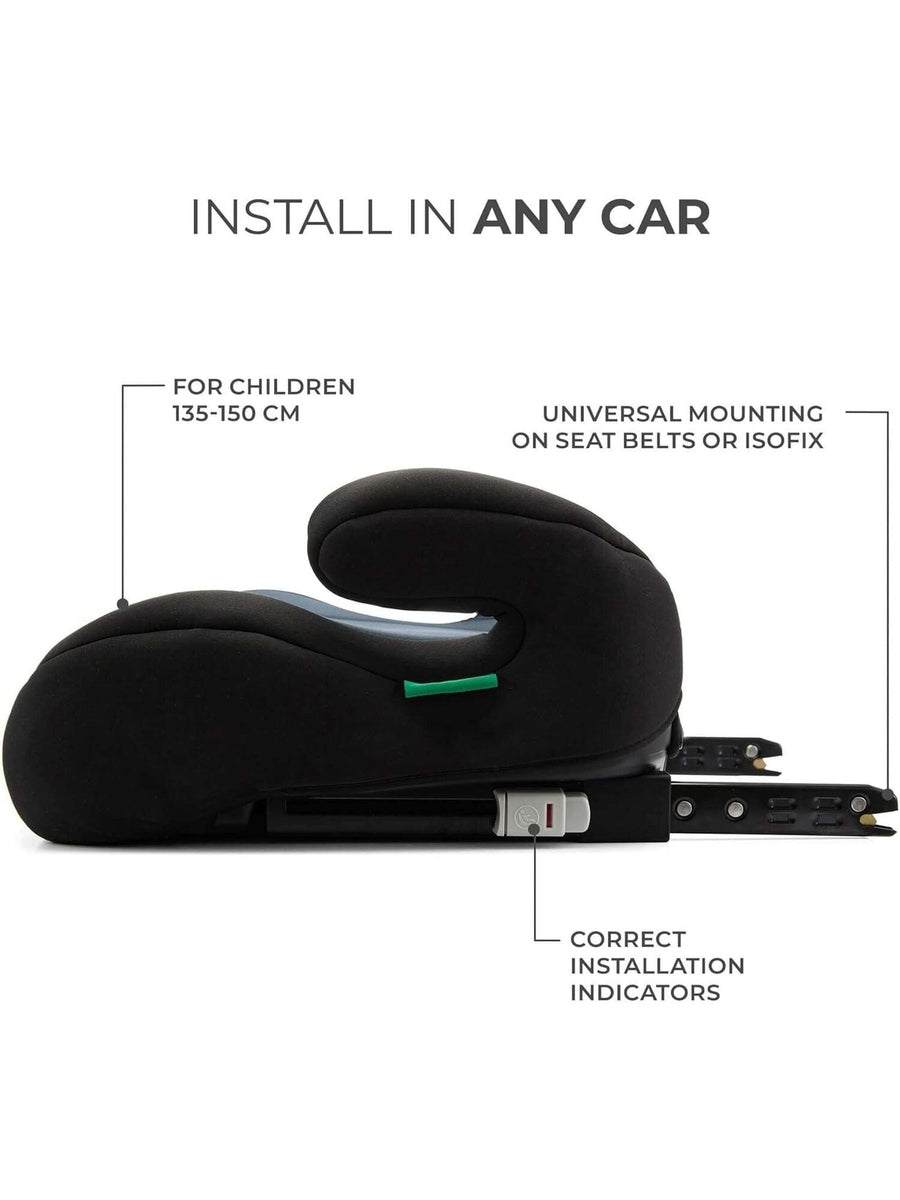 Kinderkraft I-boost Car Seat, I-size, 135-150cm, Baby Seat, Booster Seat Green