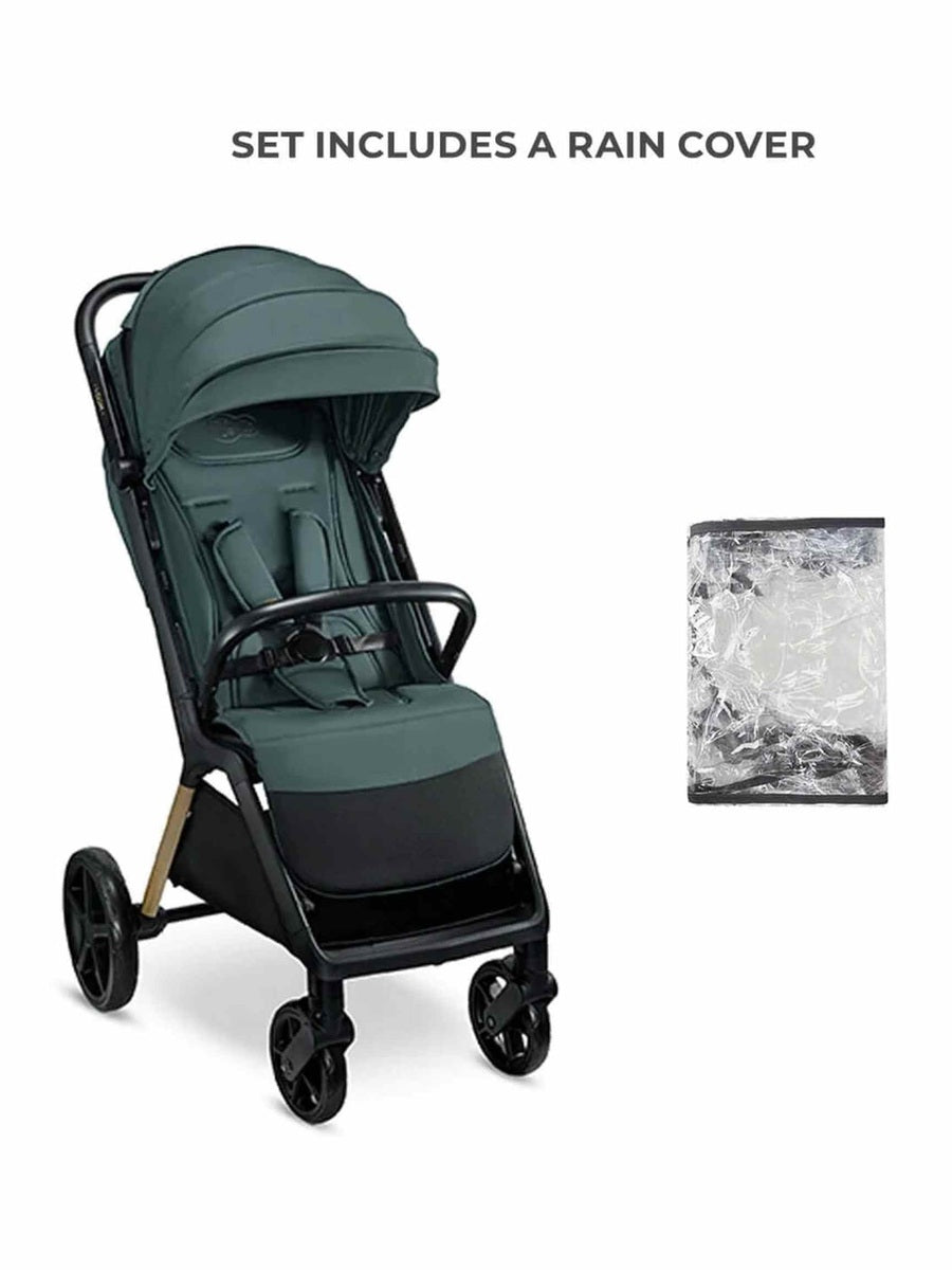 Kinderkraft Loom Stroller – Jade Green | Lightweight, Foldable Pushchair for Birth to 22kg