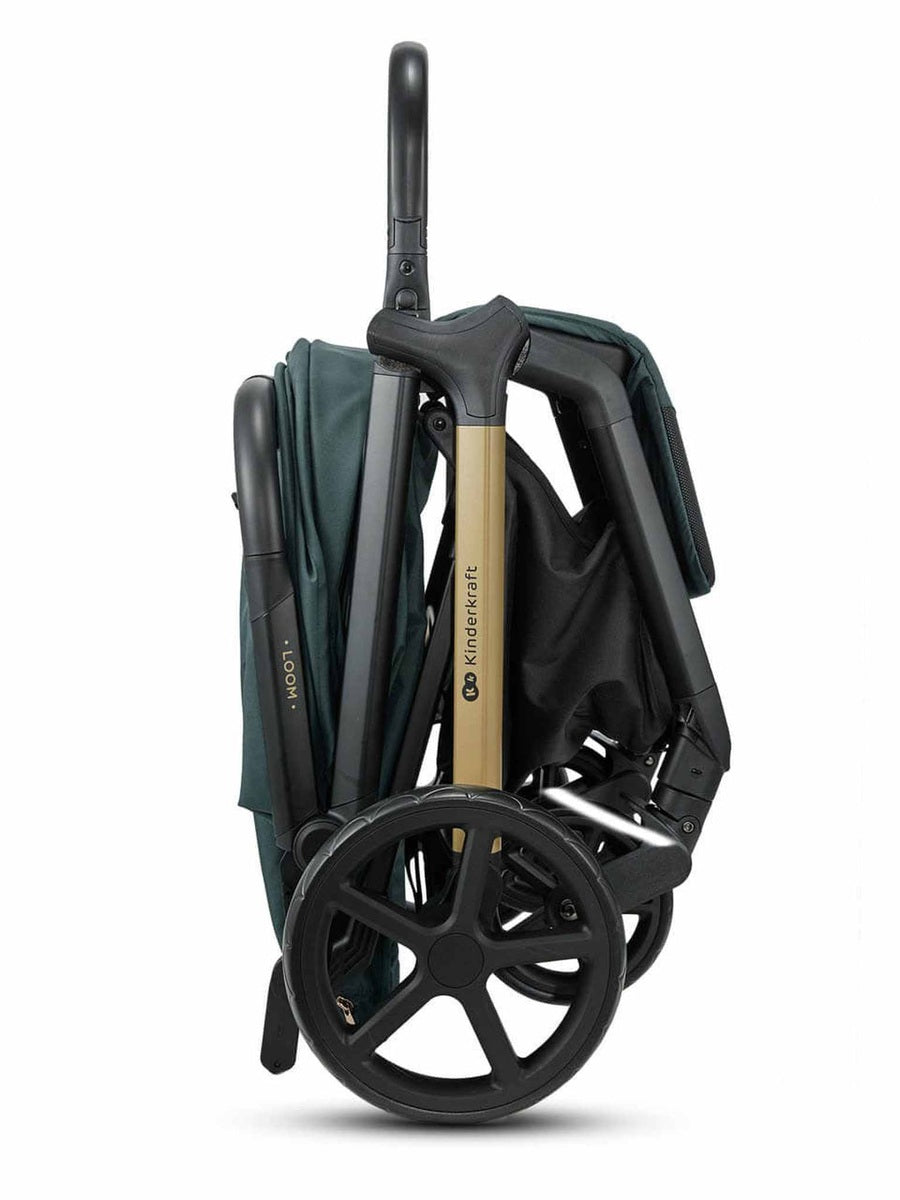Kinderkraft Loom Stroller – Jade Green | Lightweight, Foldable Pushchair for Birth to 22kg