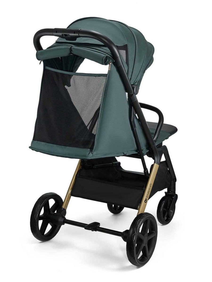 Kinderkraft Loom Stroller – Jade Green | Lightweight, Foldable Pushchair for Birth to 22kg