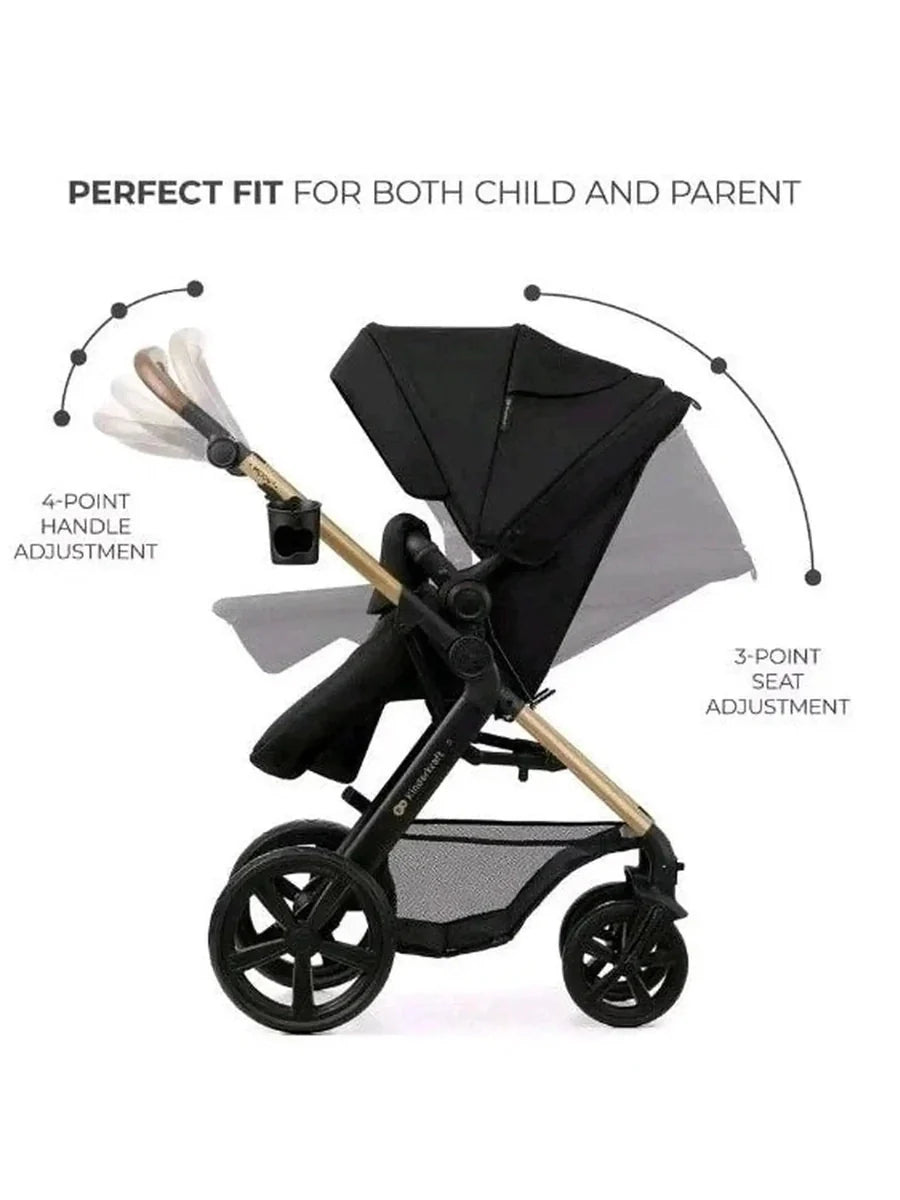 Kinderkraft MOOV 2 Air 3-in-1 Travel System – Pure Black