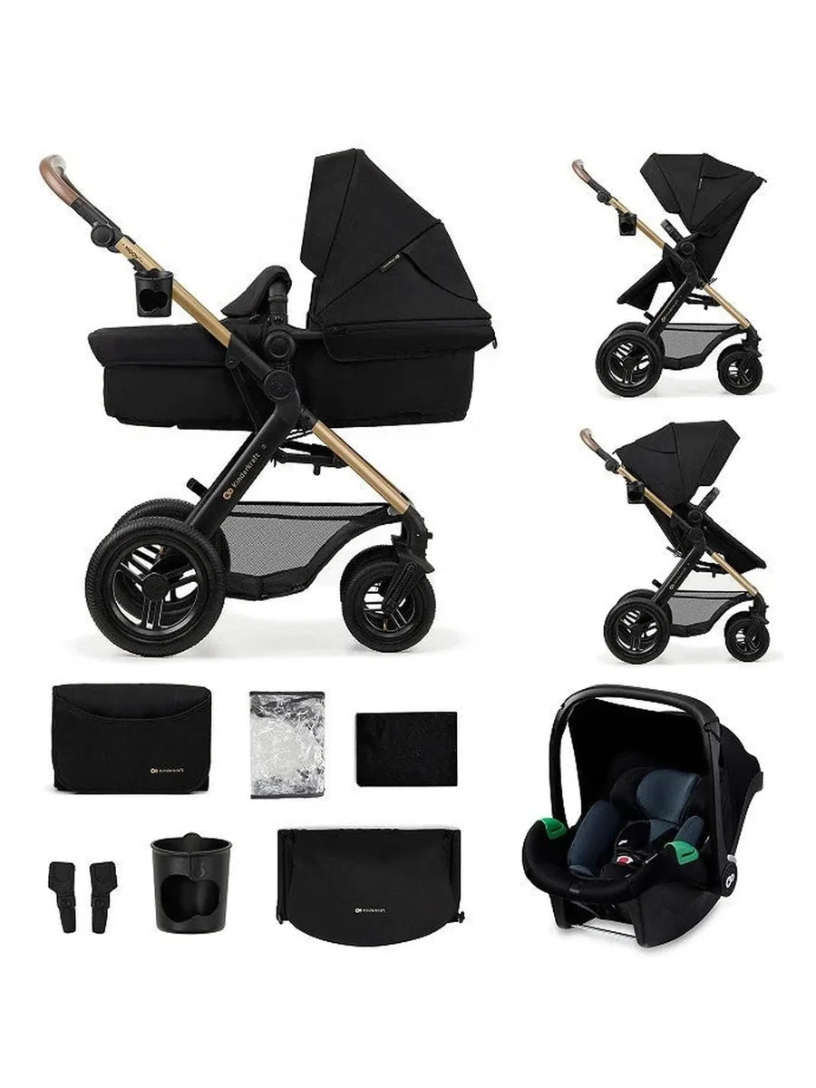 Kinderkraft MOOV 2 Air 3-in-1 Travel System – Pure Black