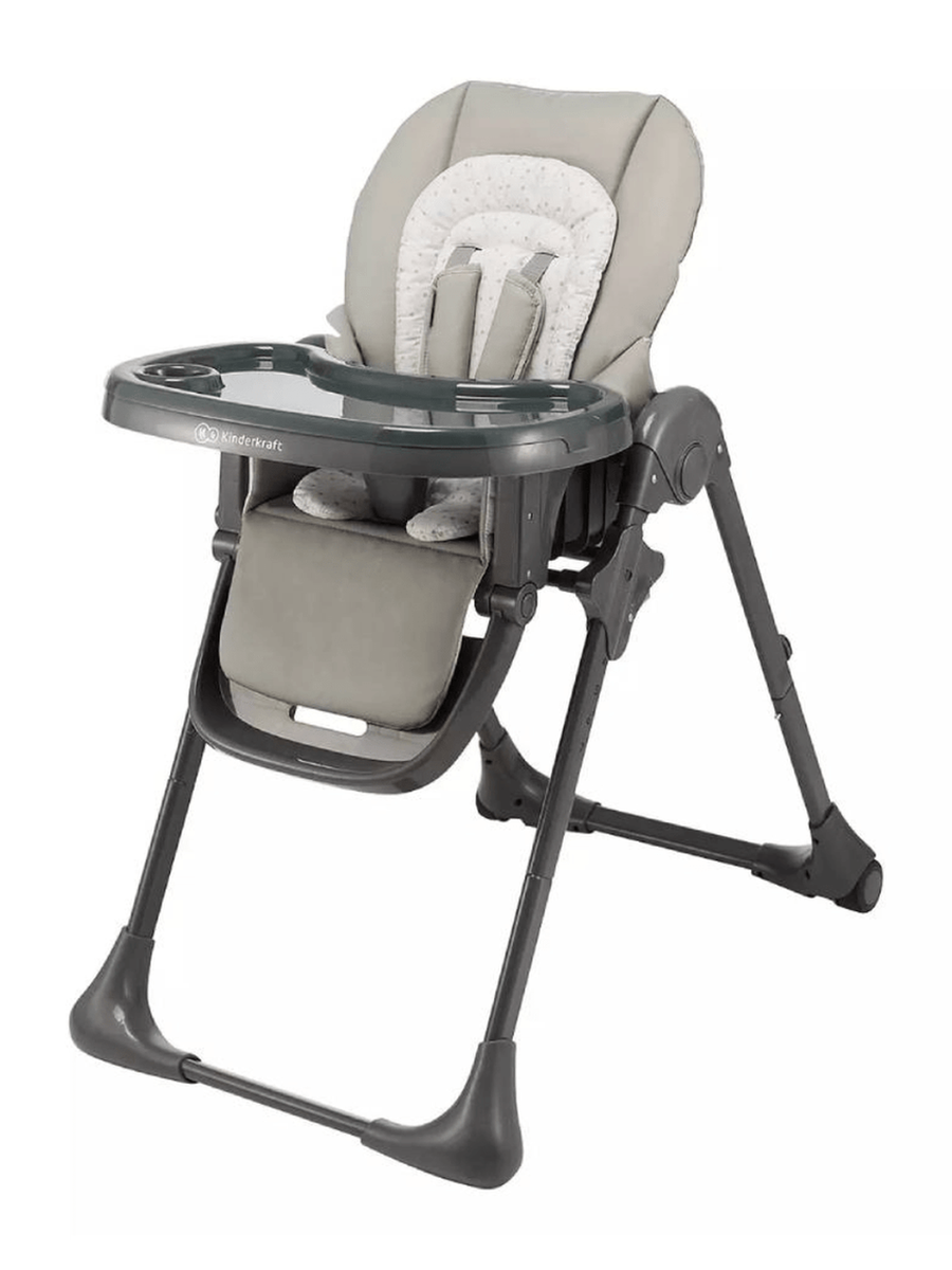 Kinderkraft Tummie, 2-in-1 Baby Hign Chair Bouncer Ergonomic Comfortable Grey