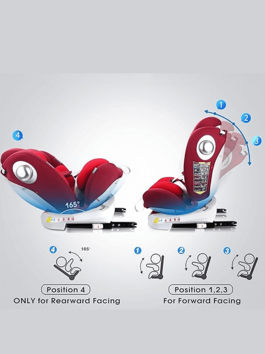 LETTAS 360° Rotation Baby Car Seat with Isofix, Group 0+/1/2/3 (Birth to 12 Years)