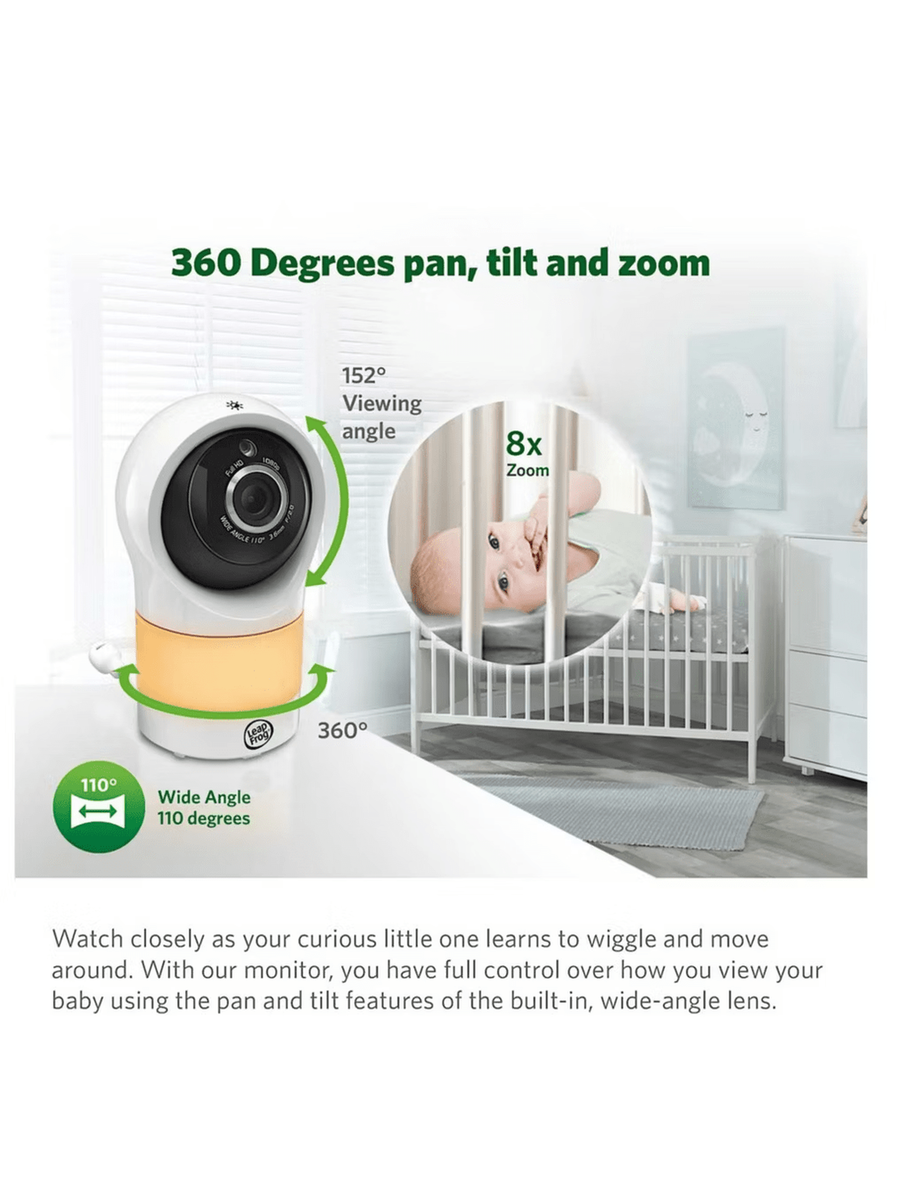 LeapFrog Baby Monitor with Motorized Pan and Tilt Camera – White (LF1911HD)
