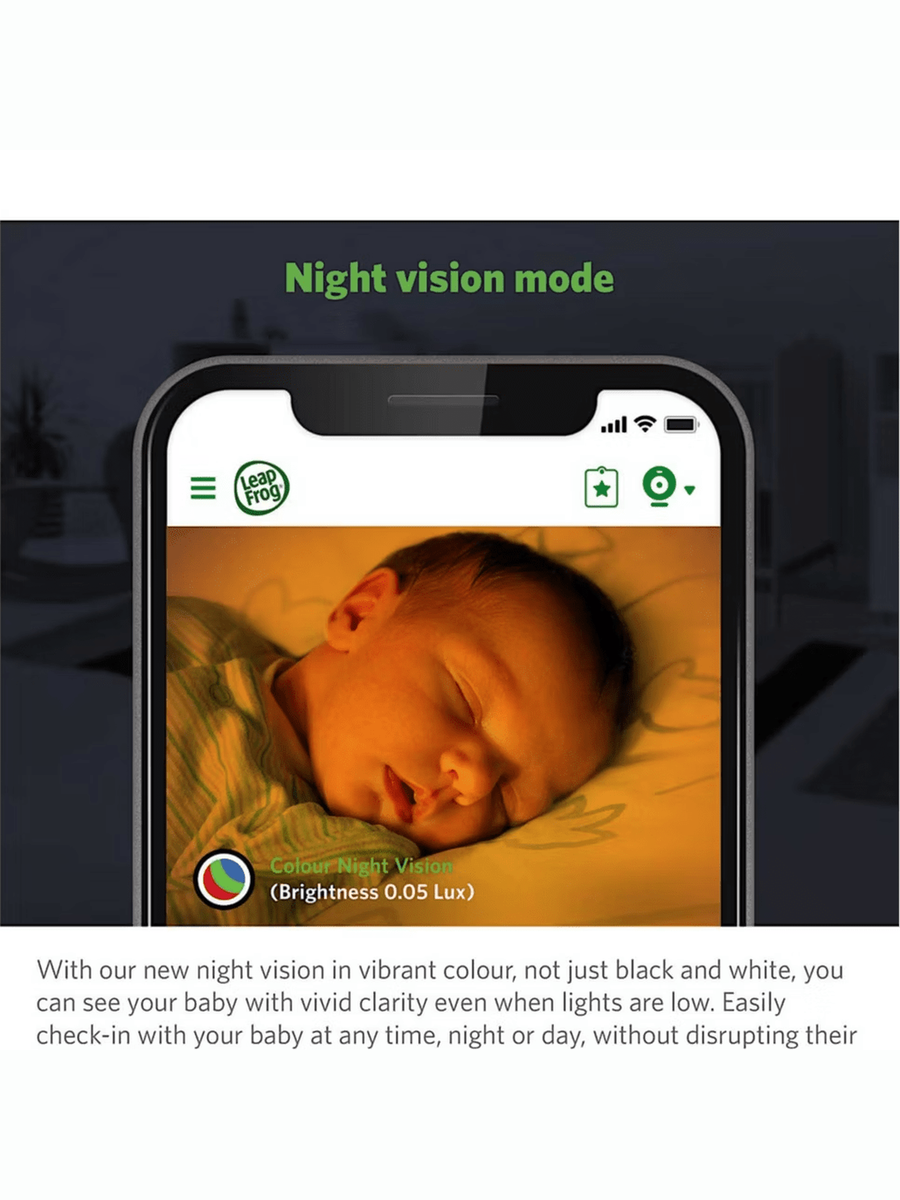 LeapFrog Baby Monitor with Motorized Pan and Tilt Camera – White (LF1911HD)