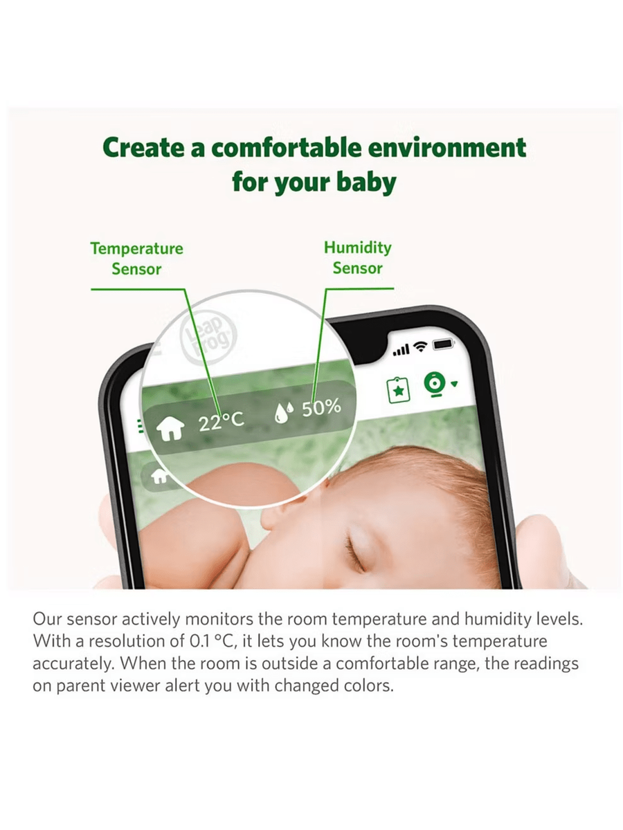 LeapFrog Baby Monitor with Motorized Pan and Tilt Camera – White (LF1911HD)