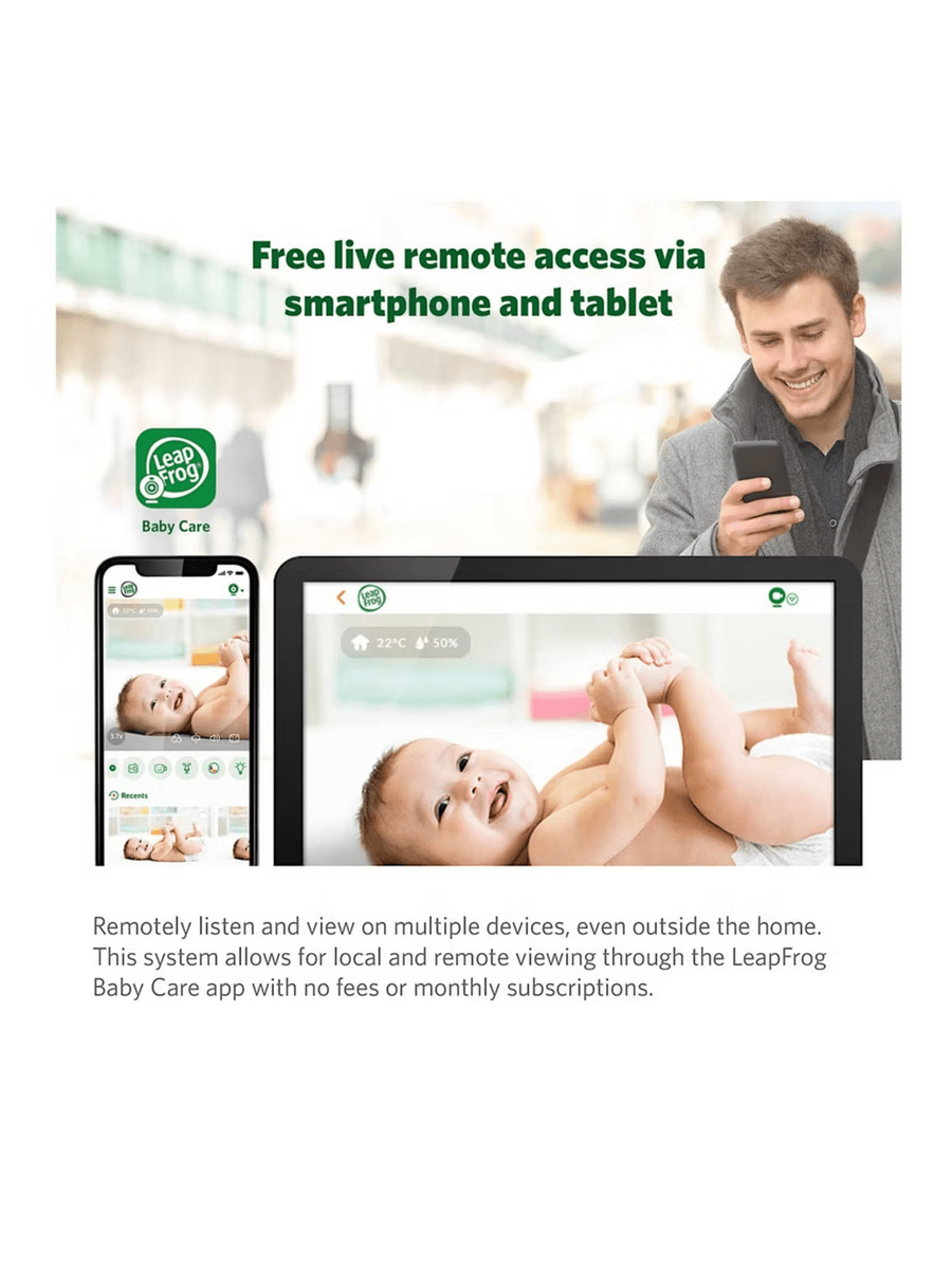 LeapFrog Baby Monitor with Motorized Pan and Tilt Camera – White (LF1911HD)