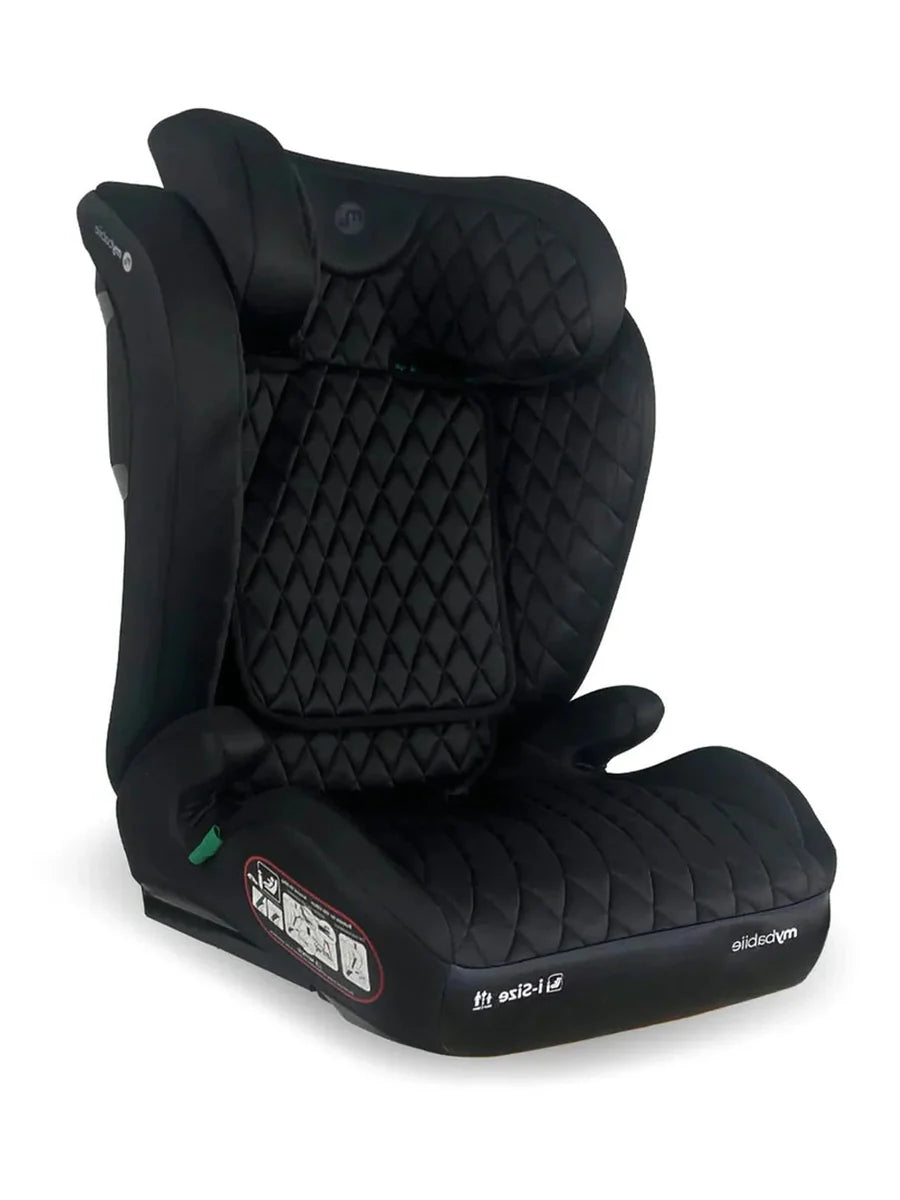 My Babiie MBCS23 High-Back Booster Lite R129 Car Seat – Quilted Black