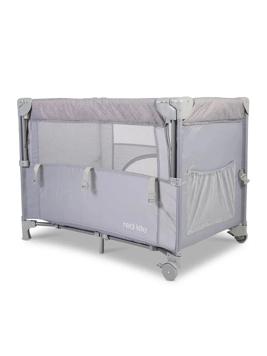 Red Kite Dreamer Bedside Crib – Quilt Grey