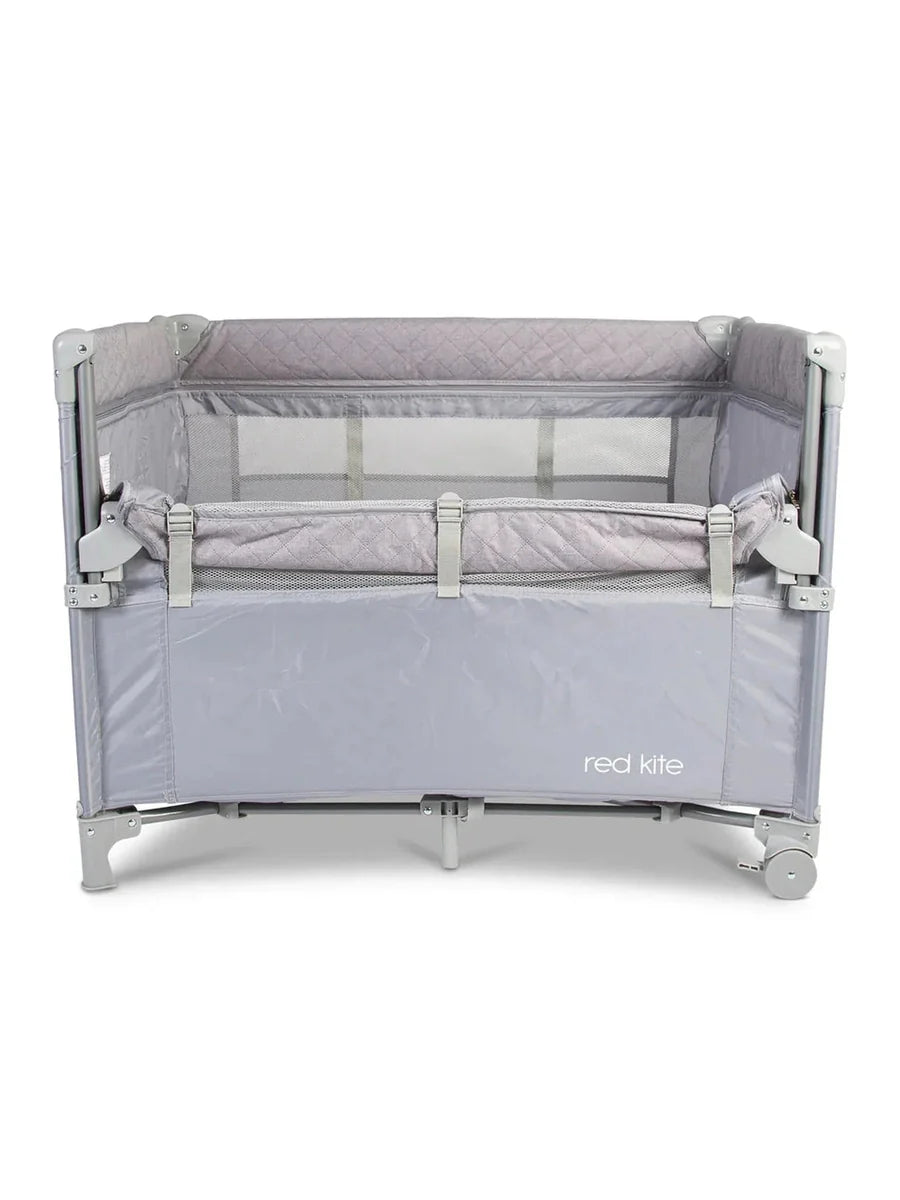 Red Kite Dreamer Bedside Crib – Quilt Grey