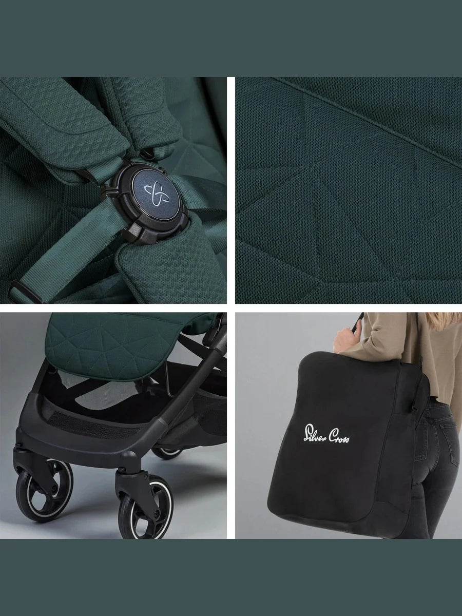 Silver Cross Clic 2 Pushchair with Travel Bag – Conifer