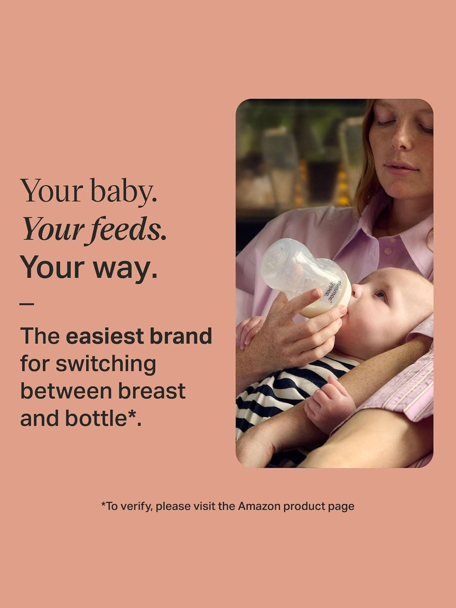 Tommee Tippee Natural Start Anti-Colic Baby Bottles 260ml – 6 Pack with Slow Flow Teats (Pond Blue)