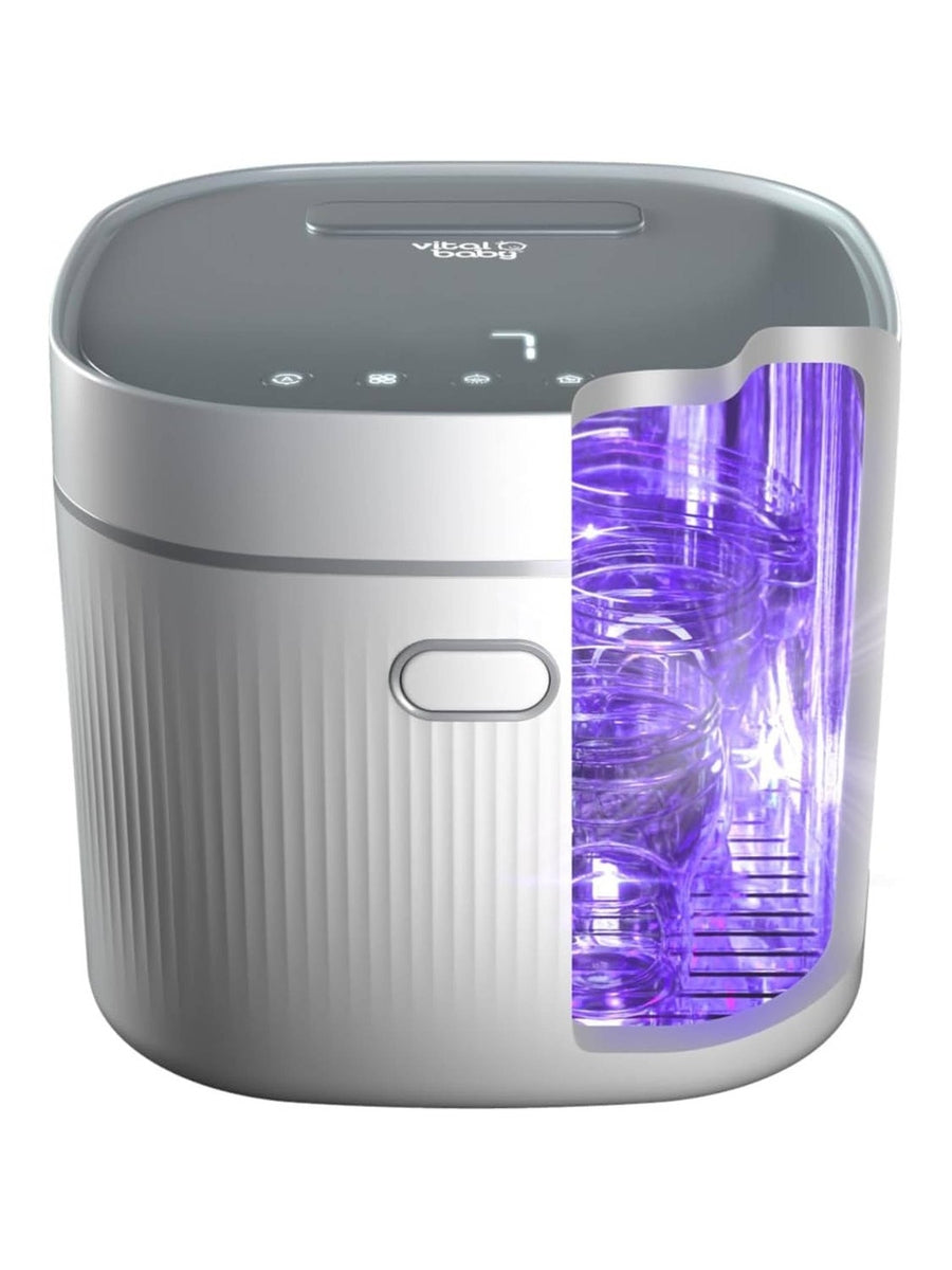 Vital Baby Advanced Pro UV Steriliser & Dryer – 5-Minute UV Sterilisation, HEPA Filter, No Water or Heat - White