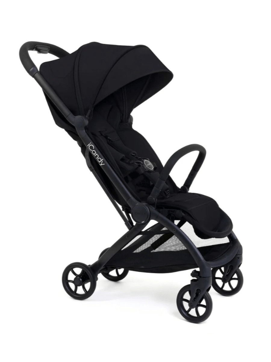 iCandy Pip Compact Pushchair – Lightweight, Cabin-Approved Stroller for Urban Living & Travel | Lie-Flat Seat, One-Hand Fold, Raincover -Black